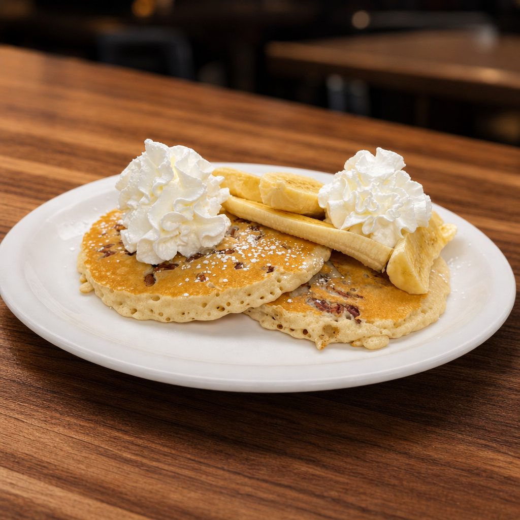 Banana nut flapjack & cream.