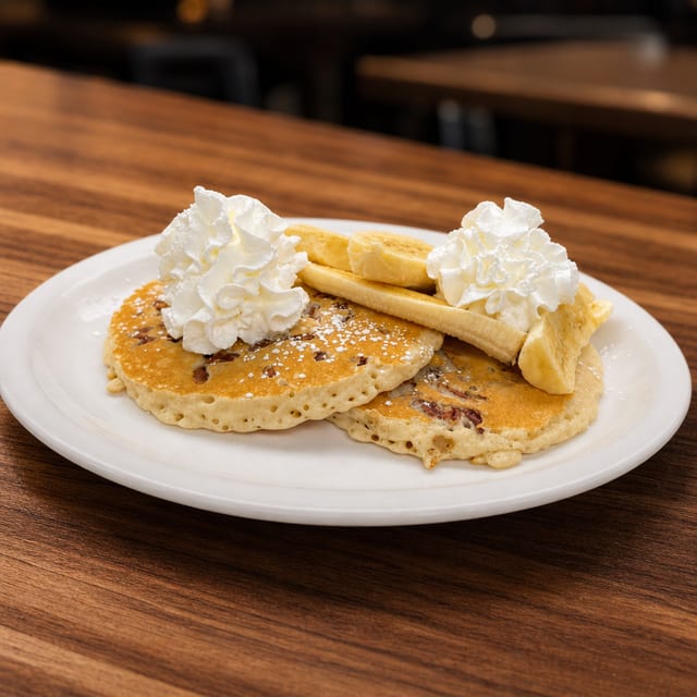 Banana nut flapjack & cream.