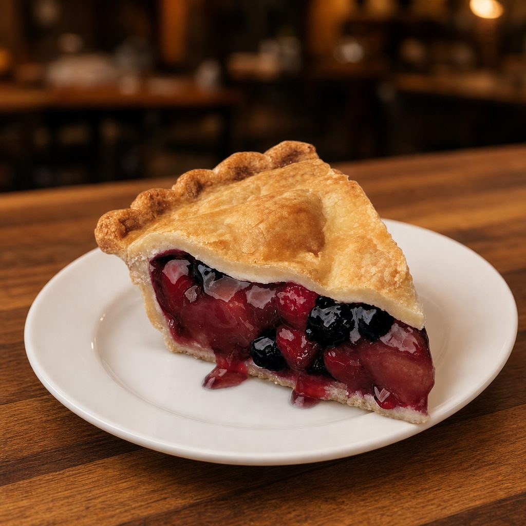 Fruit of the forest pie - Slice.