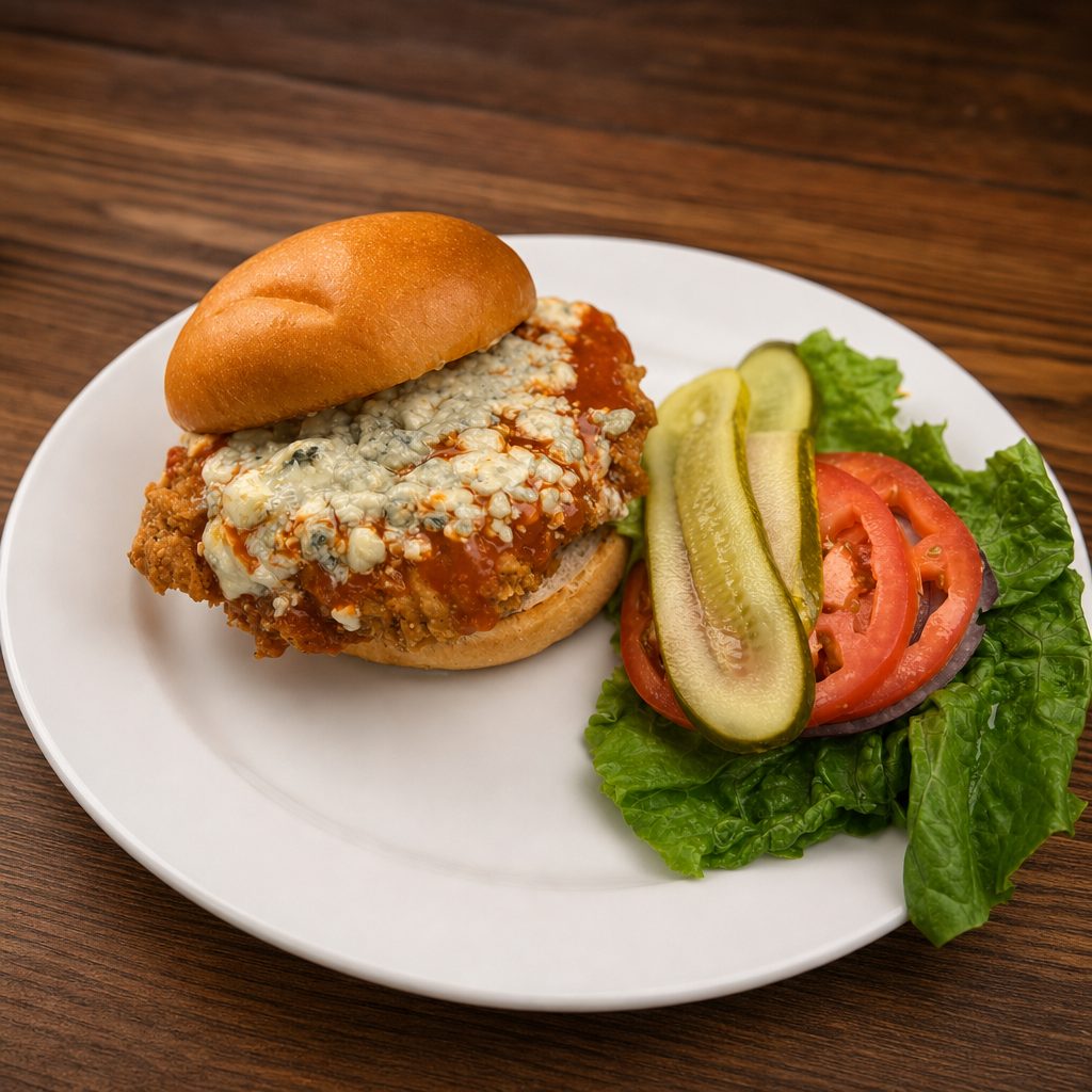 Buffalo blue cheese sandwich.
