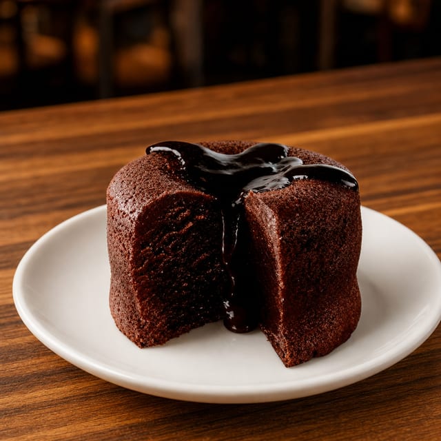 Molten chocolate cake.