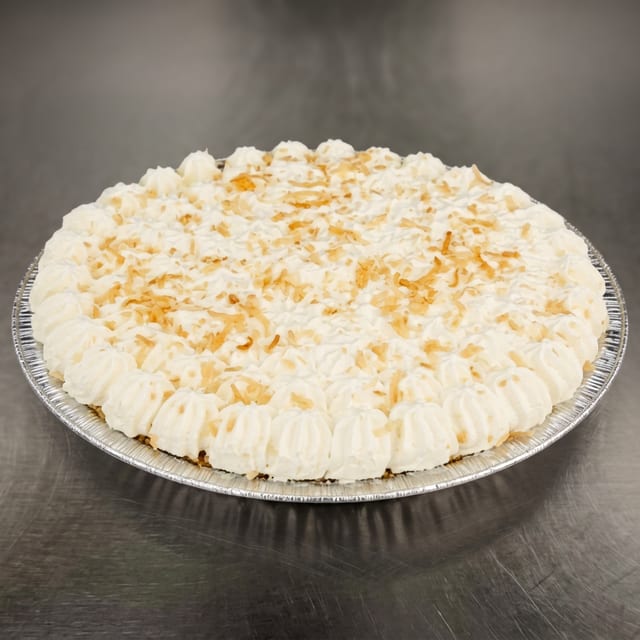 Coconut cream pie - Whole.