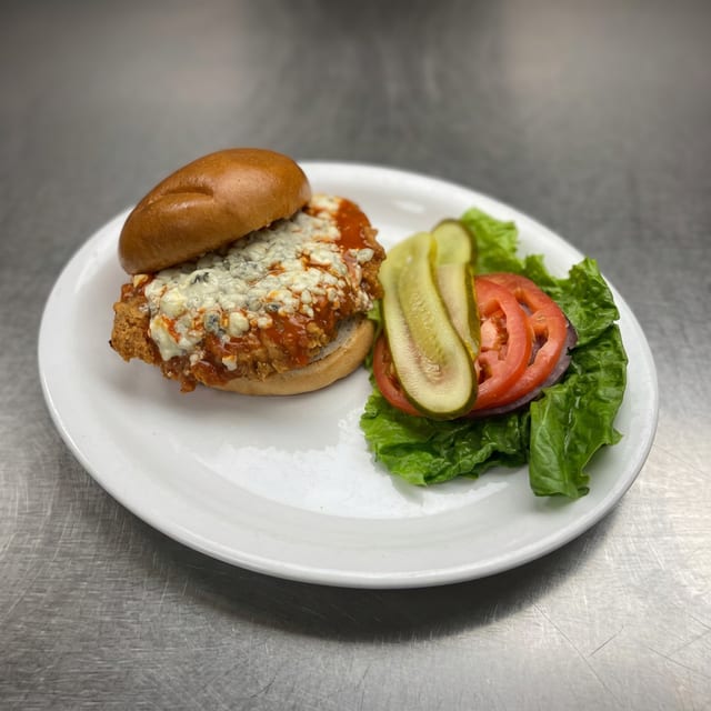 Buffalo blue cheese sandwich.