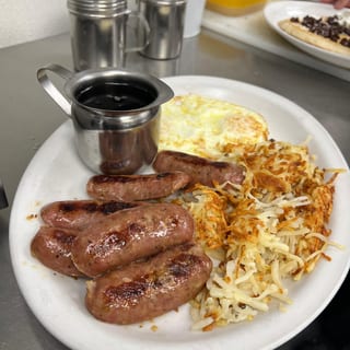 Chicken apple sausage & Eggs